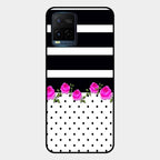 Elegant Rose Parad Glass Case Cover For Vivo T1X