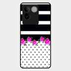 Elegant Rose Parad Glass Case Cover For Vivo T2 Pro 5G