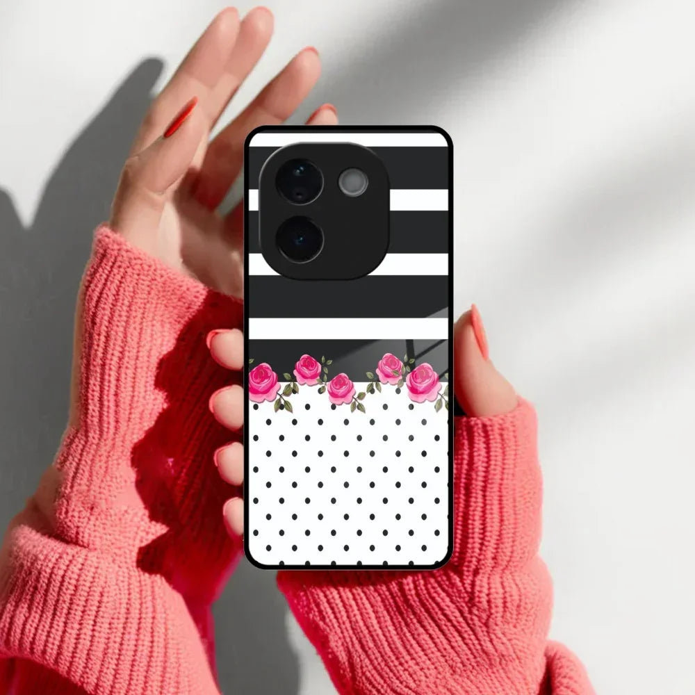 Elegant Rose Parad Glass Case Cover For Vivo - ShopOnCliQ