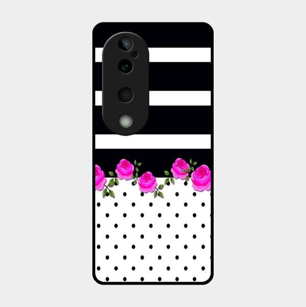 Elegant Rose Parad Glass Case Cover For Vivo T3 Ultra