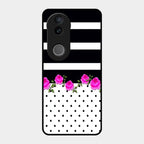 Elegant Rose Parad Glass Case Cover For Vivo T4R 5G