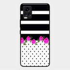 Elegant Rose Parad Glass Case Cover For Vivo V20 2021