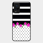 Elegant Rose Parad Glass Case Cover For Vivo V21 5G