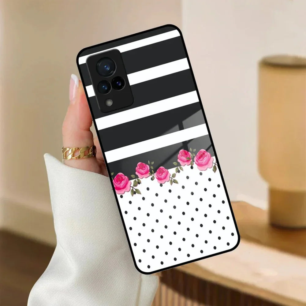 Elegant Rose Parad Glass Case Cover For Vivo - ShopOnCliQ