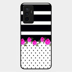Elegant Rose Parad Glass Case Cover For Vivo V23E 5G