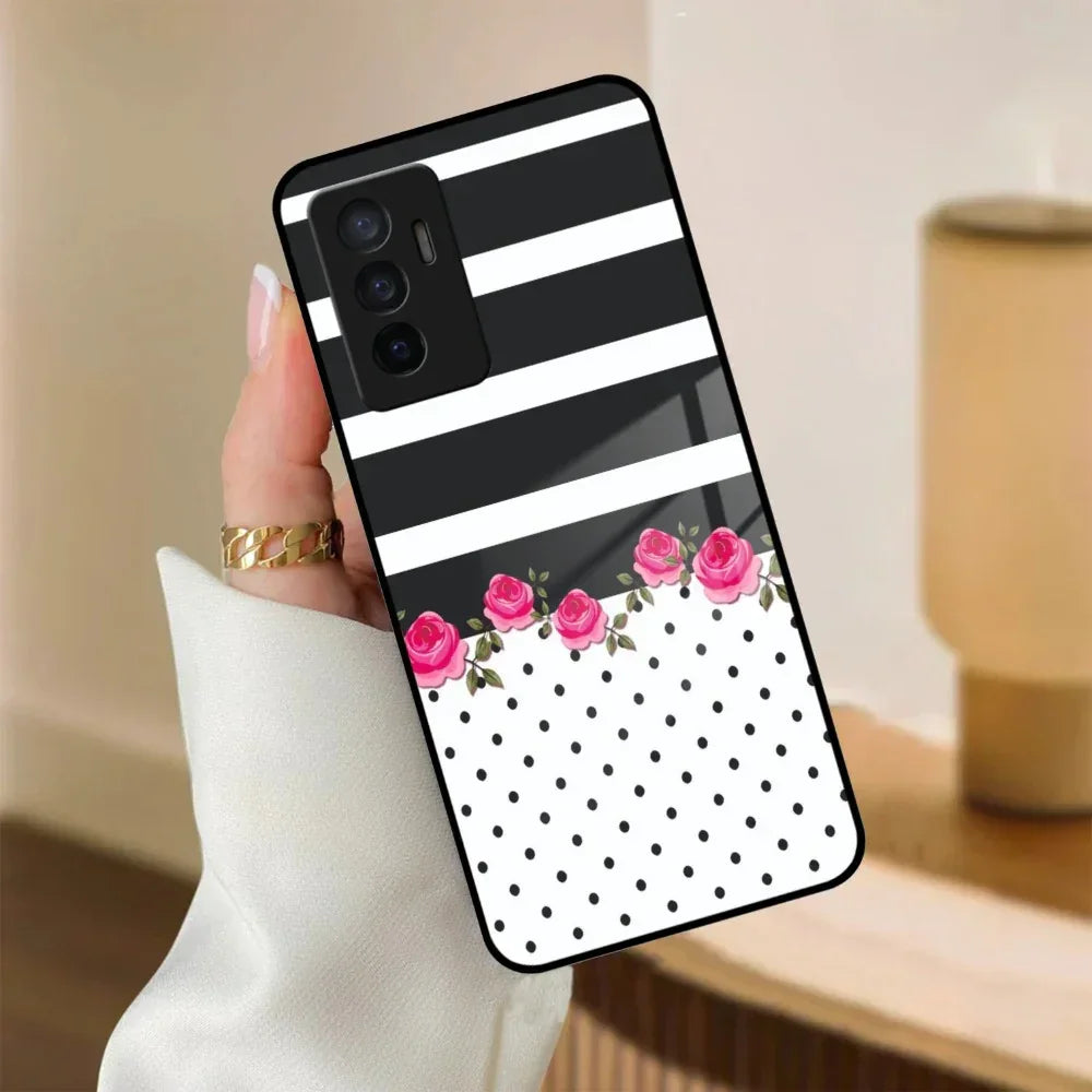 Elegant Rose Parad Glass Case Cover For Vivo - ShopOnCliQ