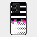 Elegant Rose Parad Glass Case Cover For Vivo V25 5G