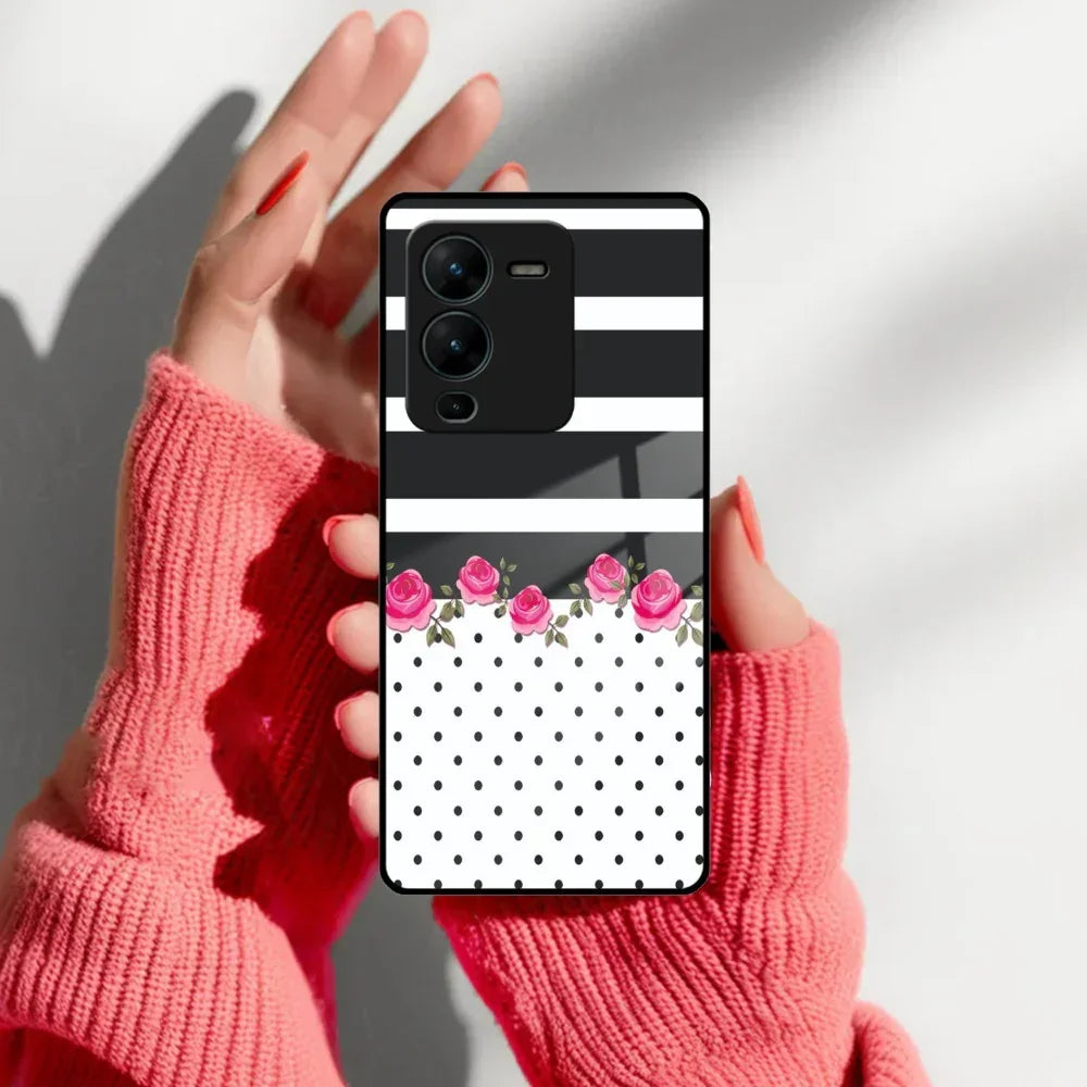 Elegant Rose Parad Glass Case Cover For Vivo - ShopOnCliQ