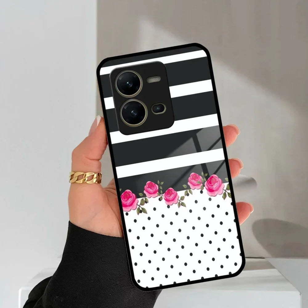 Elegant Rose Parad Glass Case Cover For Vivo - ShopOnCliQ