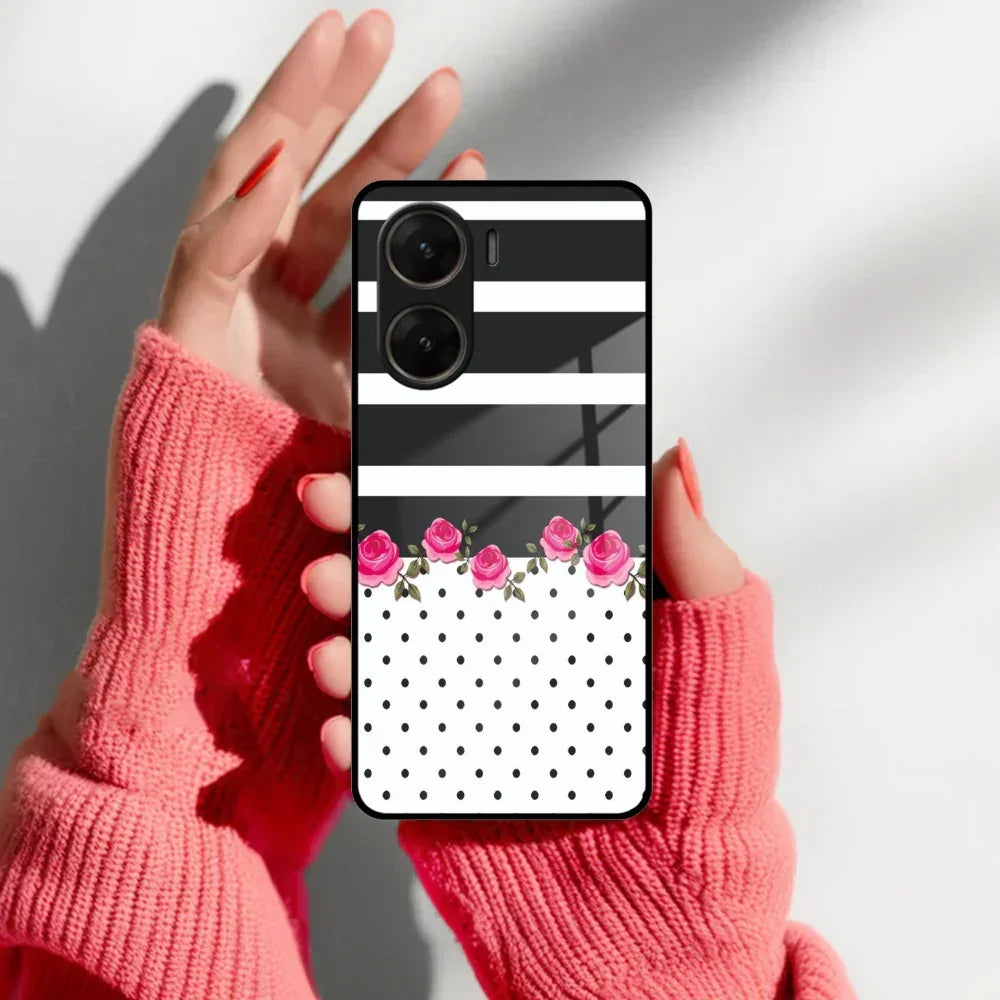 Elegant Rose Parad Glass Case Cover For Vivo - ShopOnCliQ