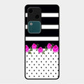 Elegant Rose Parad Glass Case Cover For Vivo V30 5G