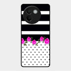 Elegant Rose Parad Glass Case Cover For Vivo V30E 5G