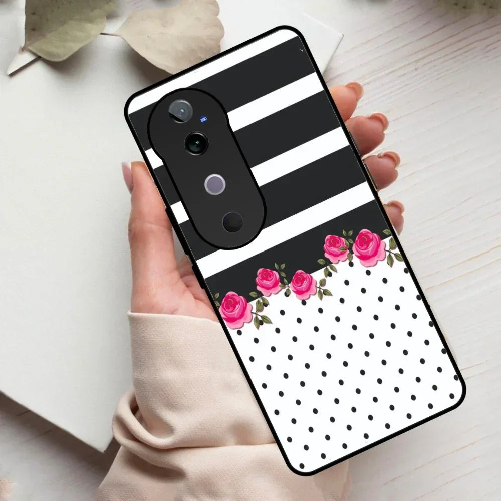 Elegant Rose Parad Glass Case Cover For Vivo - ShopOnCliQ