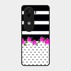 Elegant Rose Parad Glass Case Cover For Vivo V40E 5G