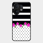 Elegant Rose Parad Glass Case Cover For Vivo V60 5G