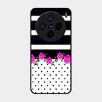 Elegant Rose Parad Glass Case Cover For Vivo X200 5G