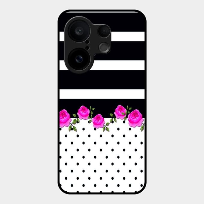 Elegant Rose Parad Glass Case Cover For Vivo X200 Fe 5G