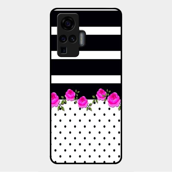 Elegant Rose Parad Glass Case Cover For Vivo X50 Pro 5G