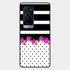Elegant Rose Parad Glass Case Cover For Vivo X60 Pro Plus 5G