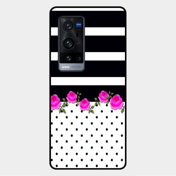 Elegant Rose Parad Glass Case Cover For Vivo X60 Pro Plus 5G