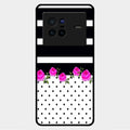 Elegant Rose Parad Glass Case Cover For Vivo X80 5G