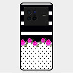 Elegant Rose Parad Glass Case Cover For Vivo X80 5G