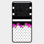 Elegant Rose Parad Glass Case Cover For Vivo X80 Pro 5G