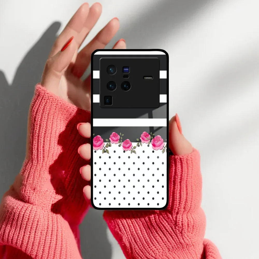 Elegant Rose Parad Glass Case Cover For Vivo - ShopOnCliQ