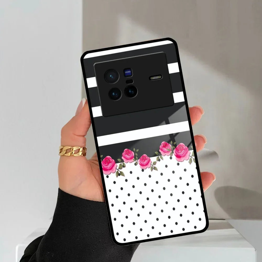 Elegant Rose Parad Glass Case Cover For Vivo - ShopOnCliQ