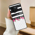 Elegant Rose Parad Glass Case Cover For iQOO - ShopOnCliQ