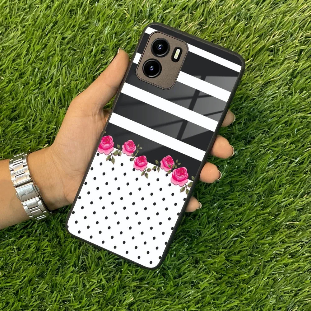 Elegant Rose Parad Glass Case Cover For Vivo - ShopOnCliQ