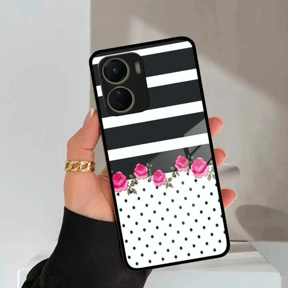 Elegant Rose Parad Glass Case Cover For Vivo - ShopOnCliQ