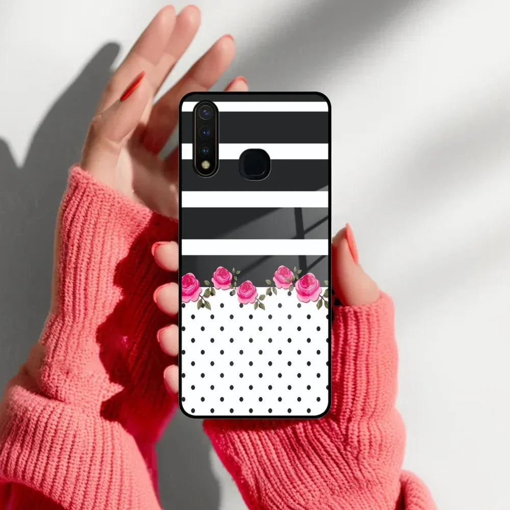 Elegant Rose Parad Glass Case Cover For Vivo - ShopOnCliQ