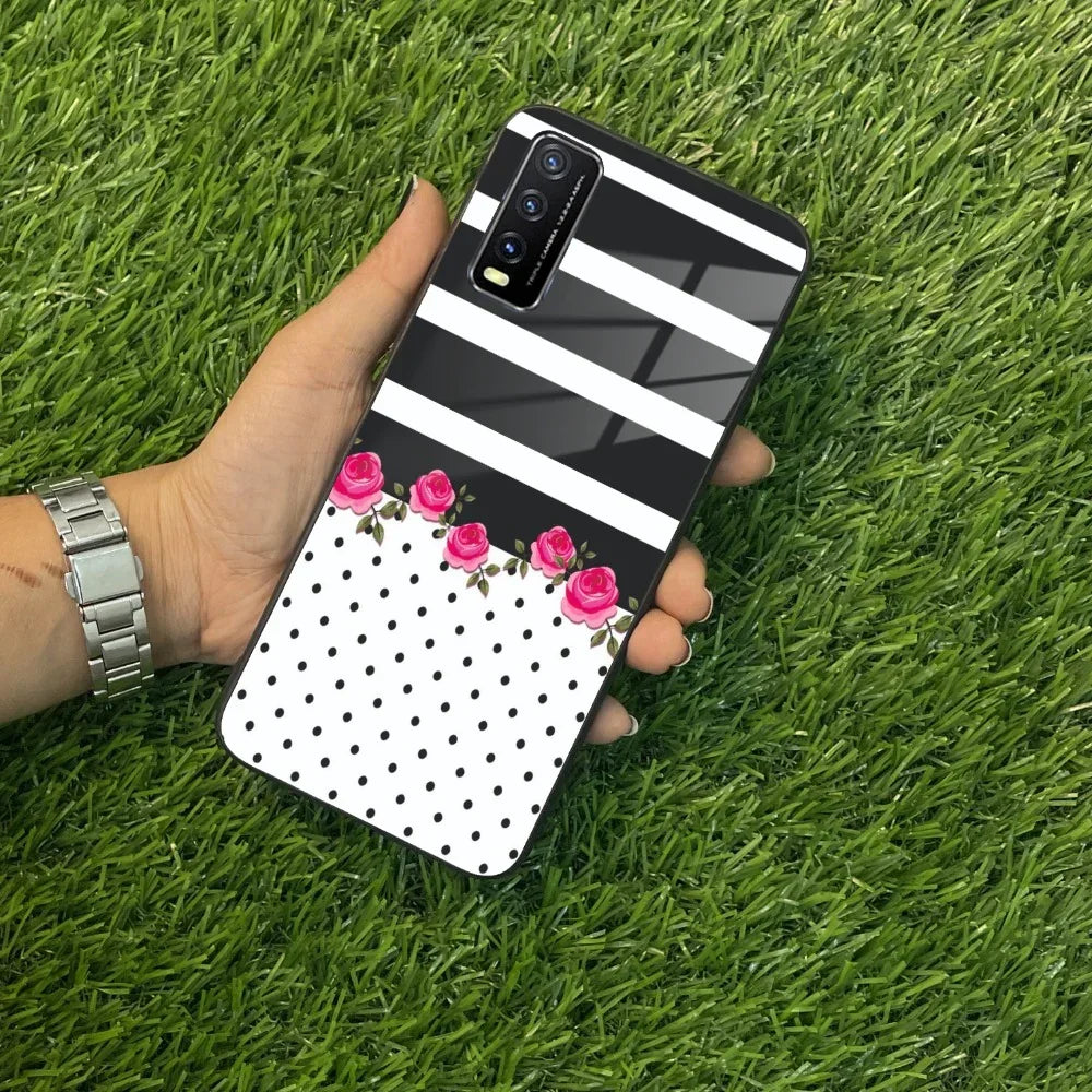 Elegant Rose Parad Glass Case Cover For Vivo - ShopOnCliQ