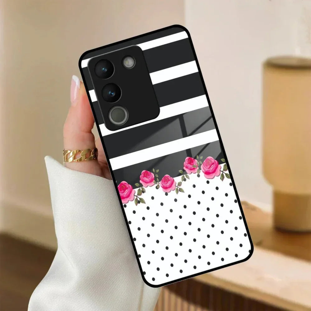 Elegant Rose Parad Glass Case Cover For Vivo - ShopOnCliQ
