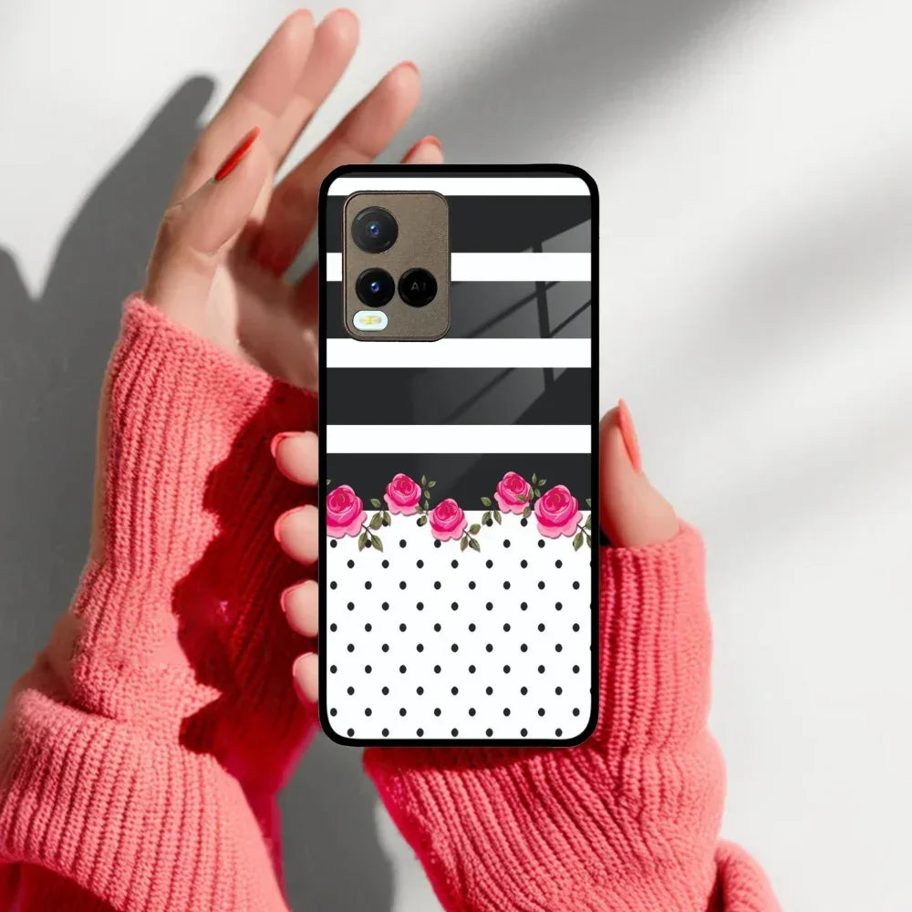 Elegant Rose Parad Glass Case Cover For Vivo - ShopOnCliQ