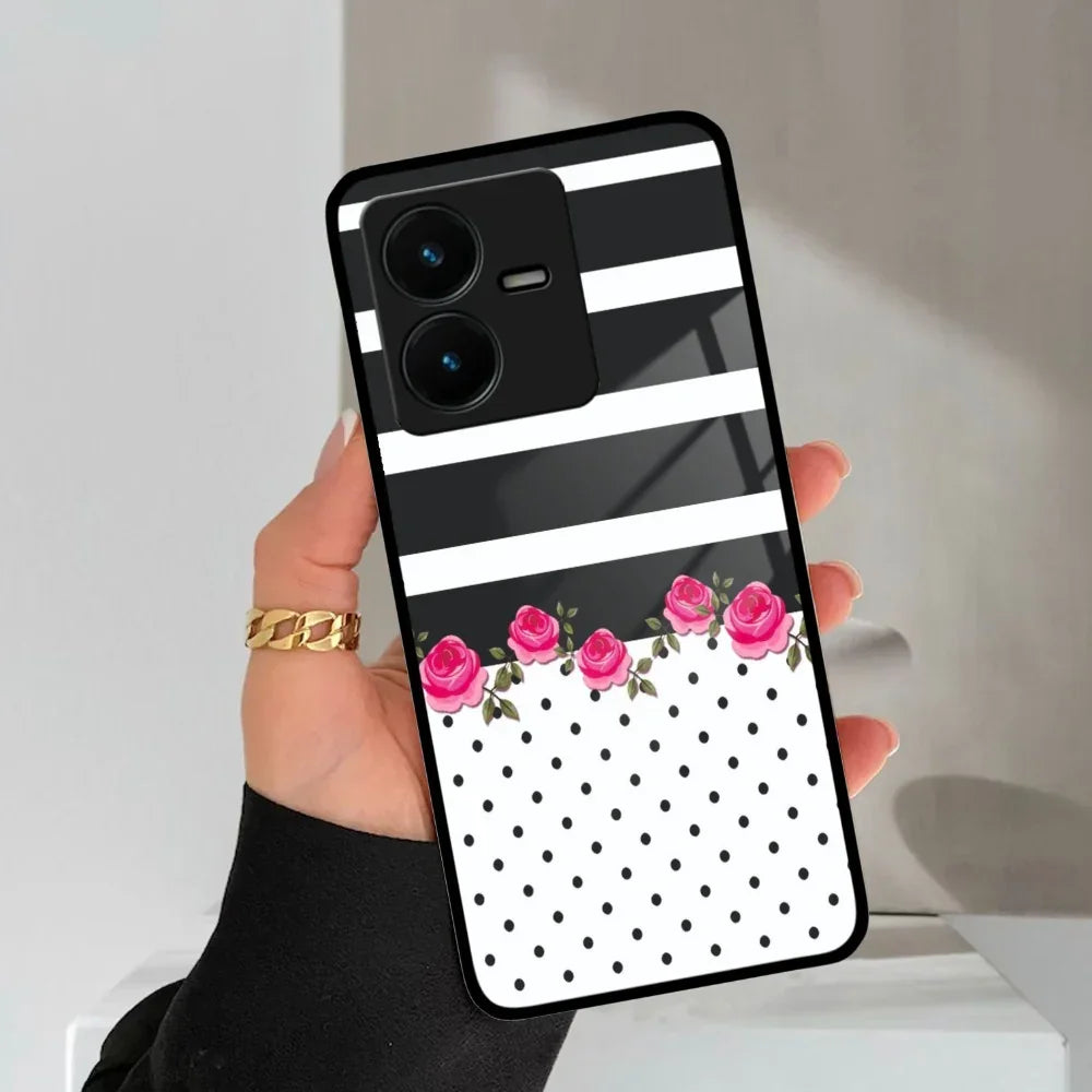 Elegant Rose Parad Glass Case Cover For Vivo - ShopOnCliQ
