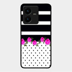Elegant Rose Parad Glass Case Cover For Vivo Y22