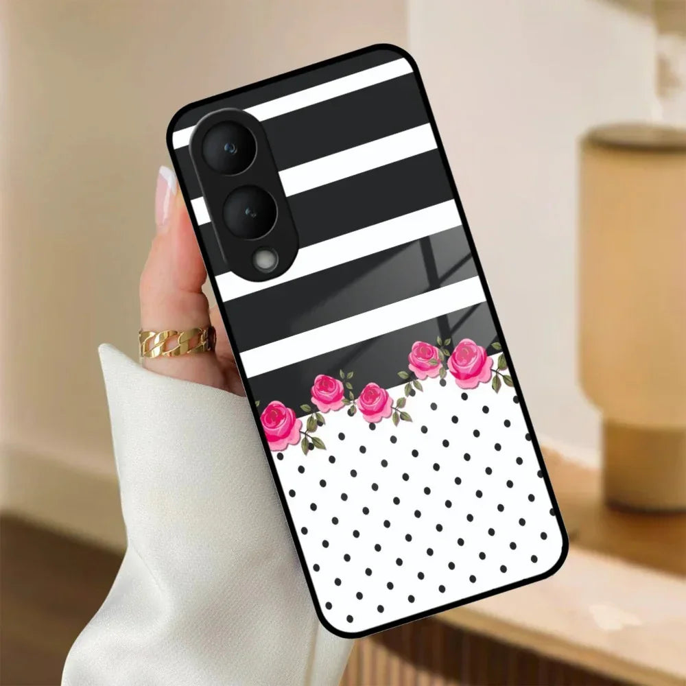 Elegant Rose Parad Glass Case Cover For Vivo - ShopOnCliQ
