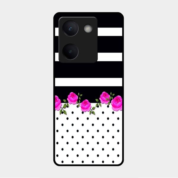 Elegant Rose Parad Glass Case Cover For Vivo Y300 Plus 5G