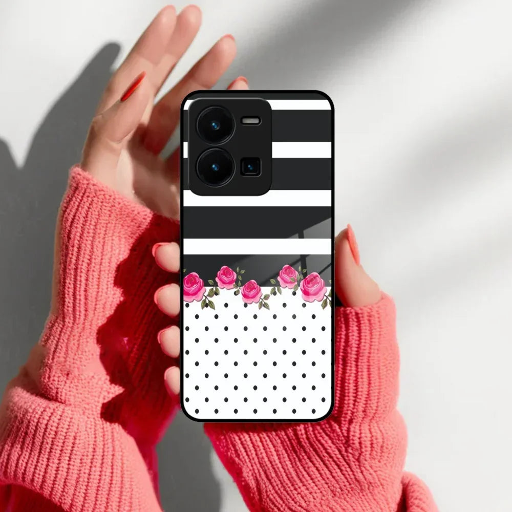 Elegant Rose Parad Glass Case Cover For Vivo - ShopOnCliQ