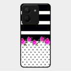 Elegant Rose Parad Glass Case Cover For Vivo Y36