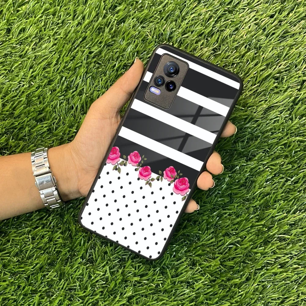 Elegant Rose Parad Glass Case Cover For Vivo - ShopOnCliQ