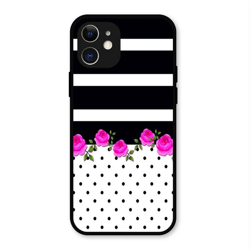Elegant Rose Parad Glossy Metal Case Cover For iPhone 12