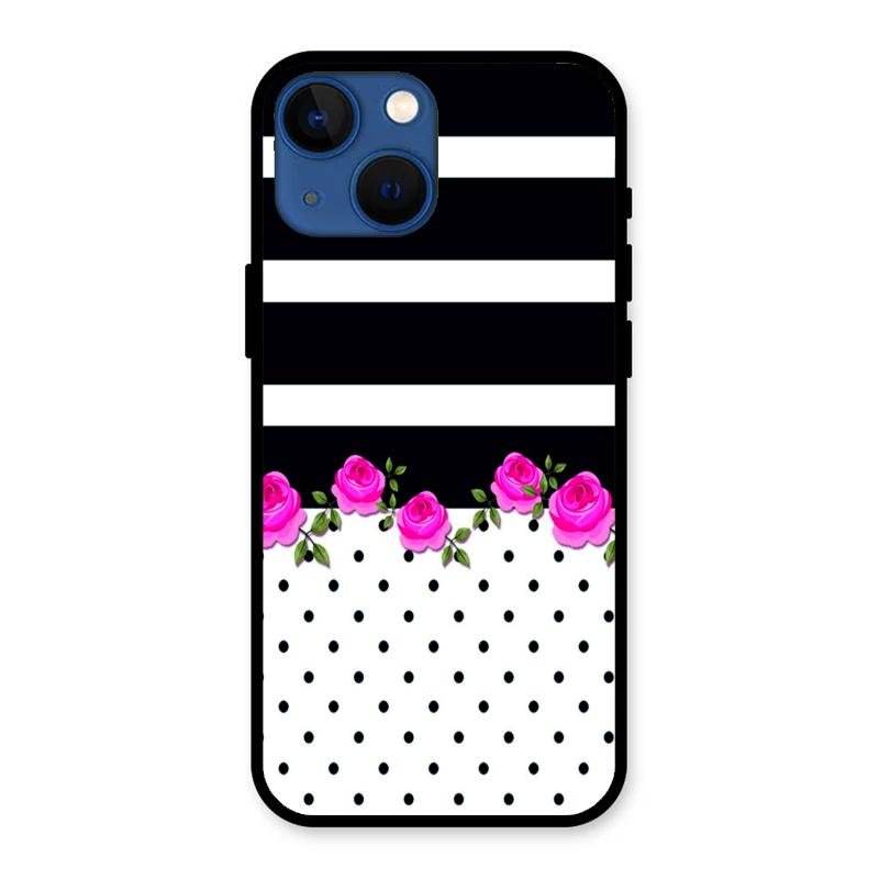 Elegant Rose Parad Glossy Metal Case Cover For iPhone 13 mini