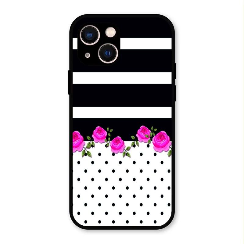 Elegant Rose Parad Glossy Metal Case Cover For iPhone 13