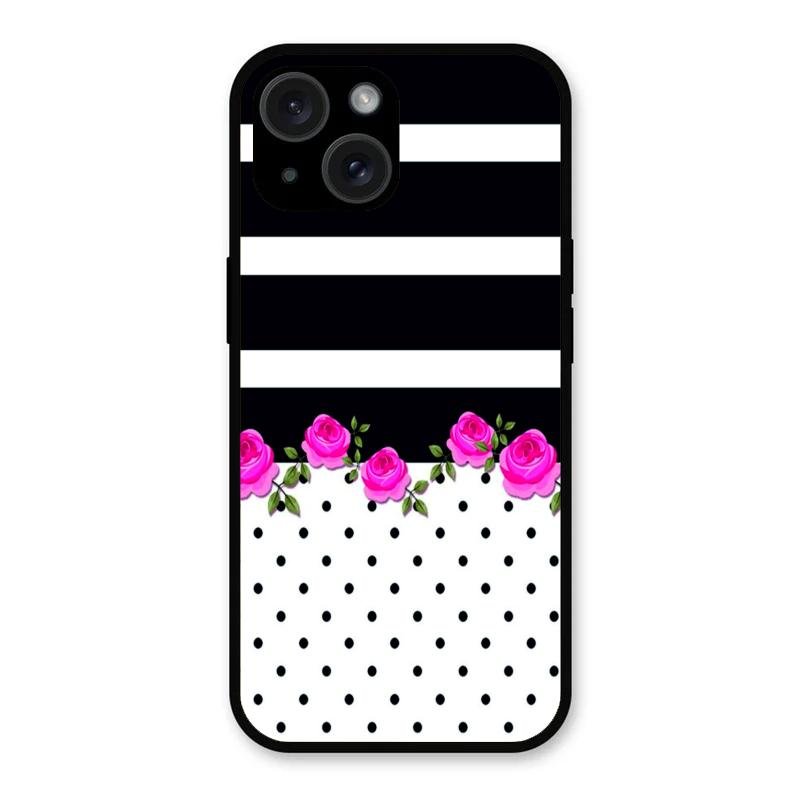 Elegant Rose Parad Glossy Metal Case Cover For iPhone 15 Plus