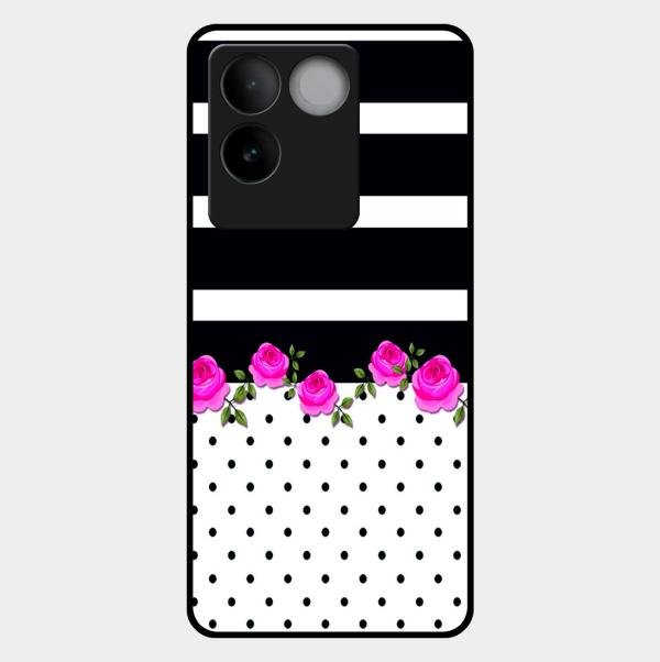 Elegant Rose Parad Glossy Metal Case Cover For Iqoo Z7 Pro 5G