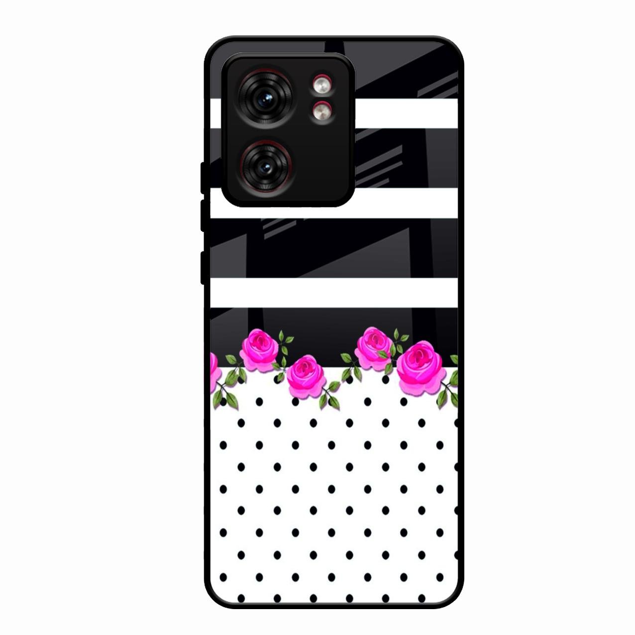 Elegant Rose Parad Glossy Metal Case Cover For Motorola Edge 40