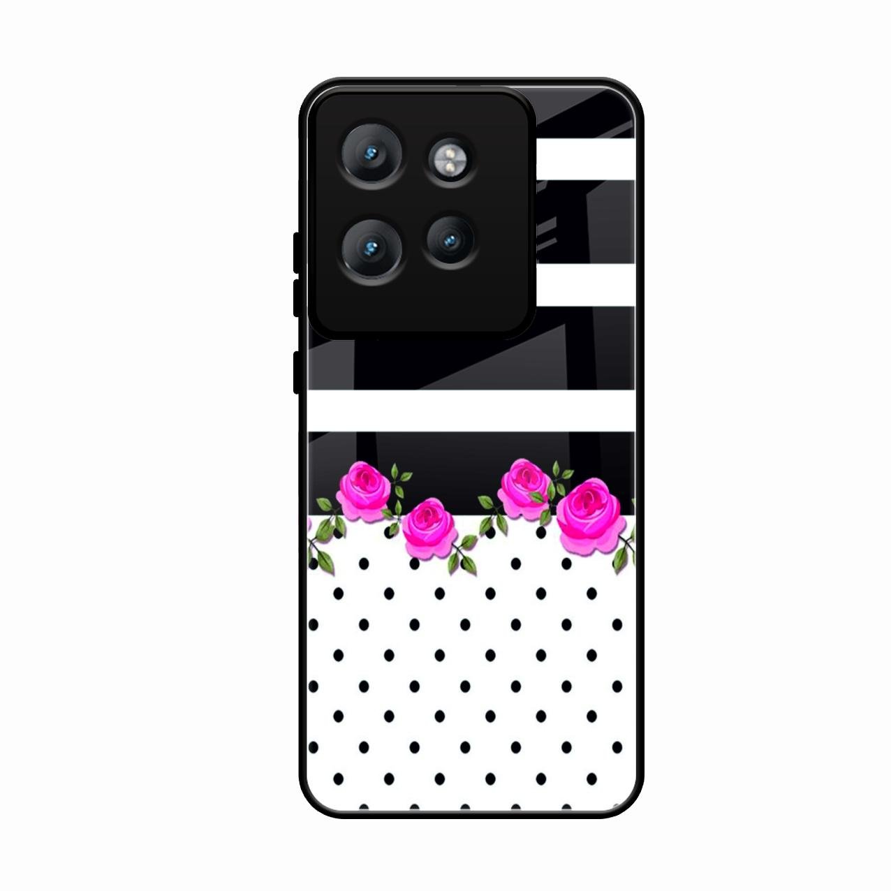 Elegant Rose Parad Glossy Metal Case Cover For Motorola Edge 50 Neo